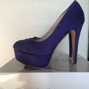 Women’s Stiletto Purple Platform Pumps